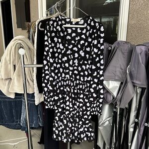 Black and White Patterned Dress